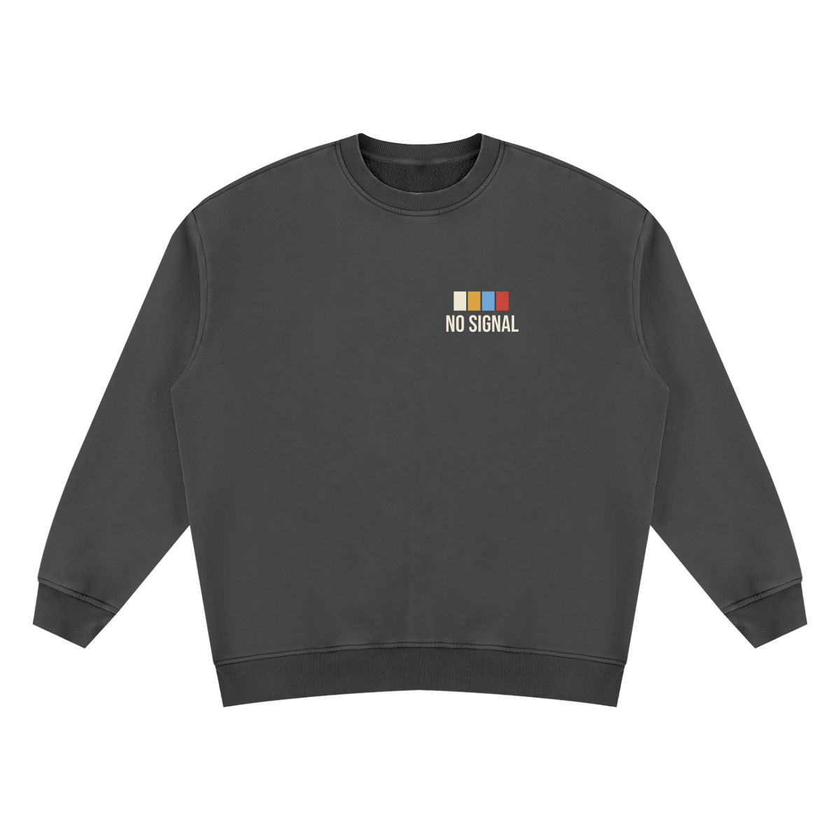 No Signal Vintage Wash Sweatshirt – Black – front