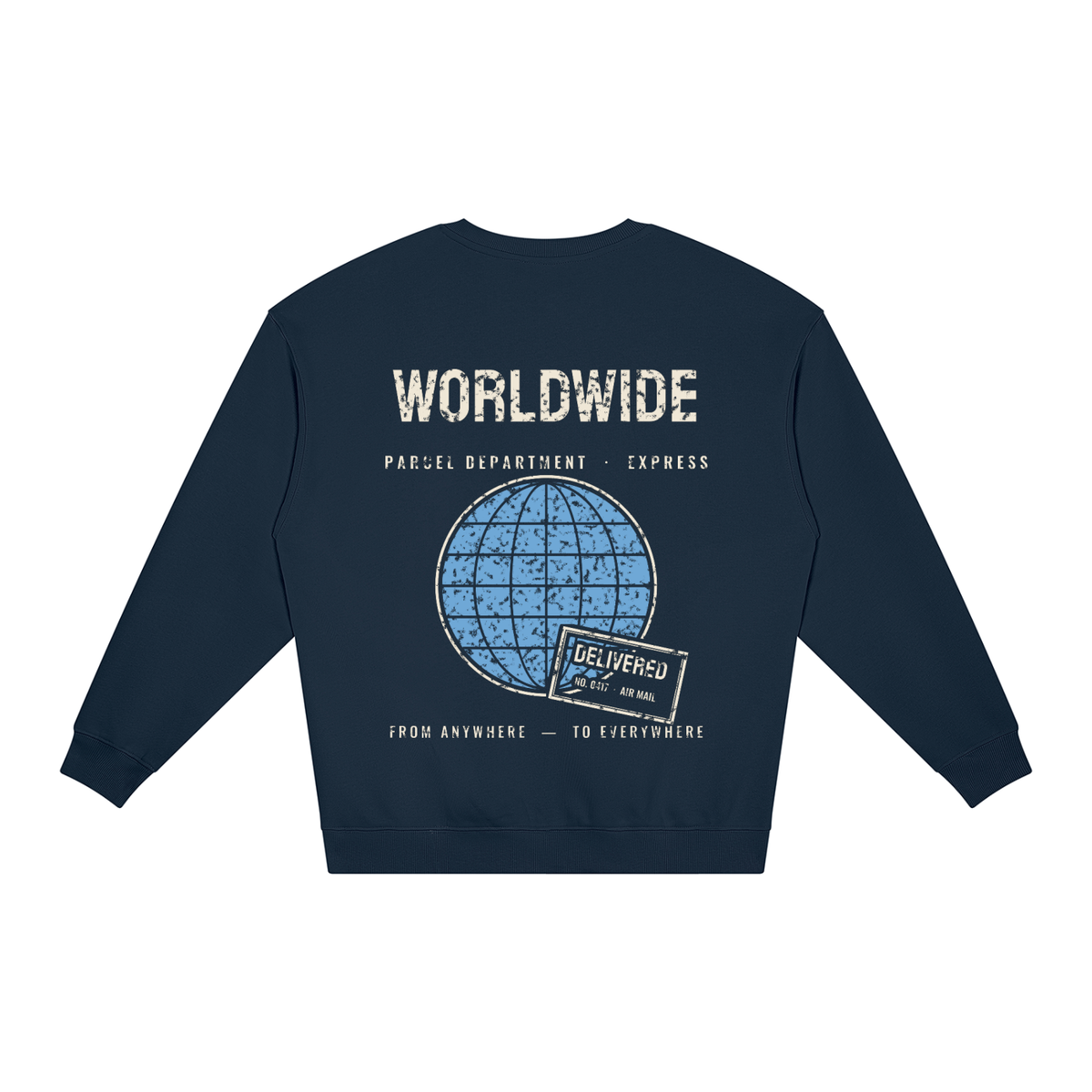 Worldwide Loose Sweatshirt – Navy Blue – back
