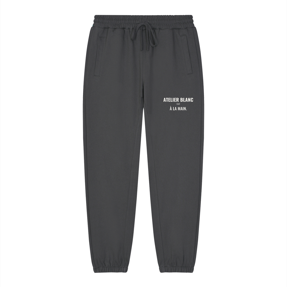 Atelier Blanc Loose Joggers – Dark Gray – front