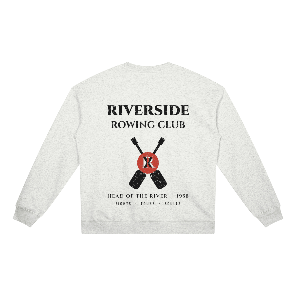 Riverside Rowing Sweatshirt – Oat Gray – back