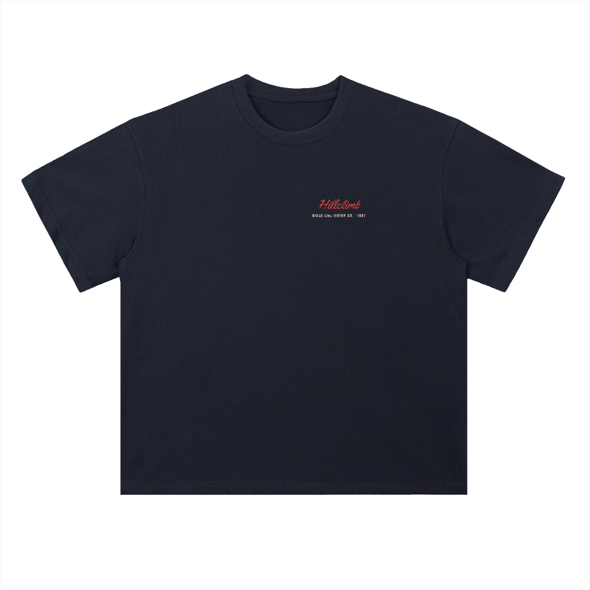 Hillclimb Heavyweight Tee – Navy – front