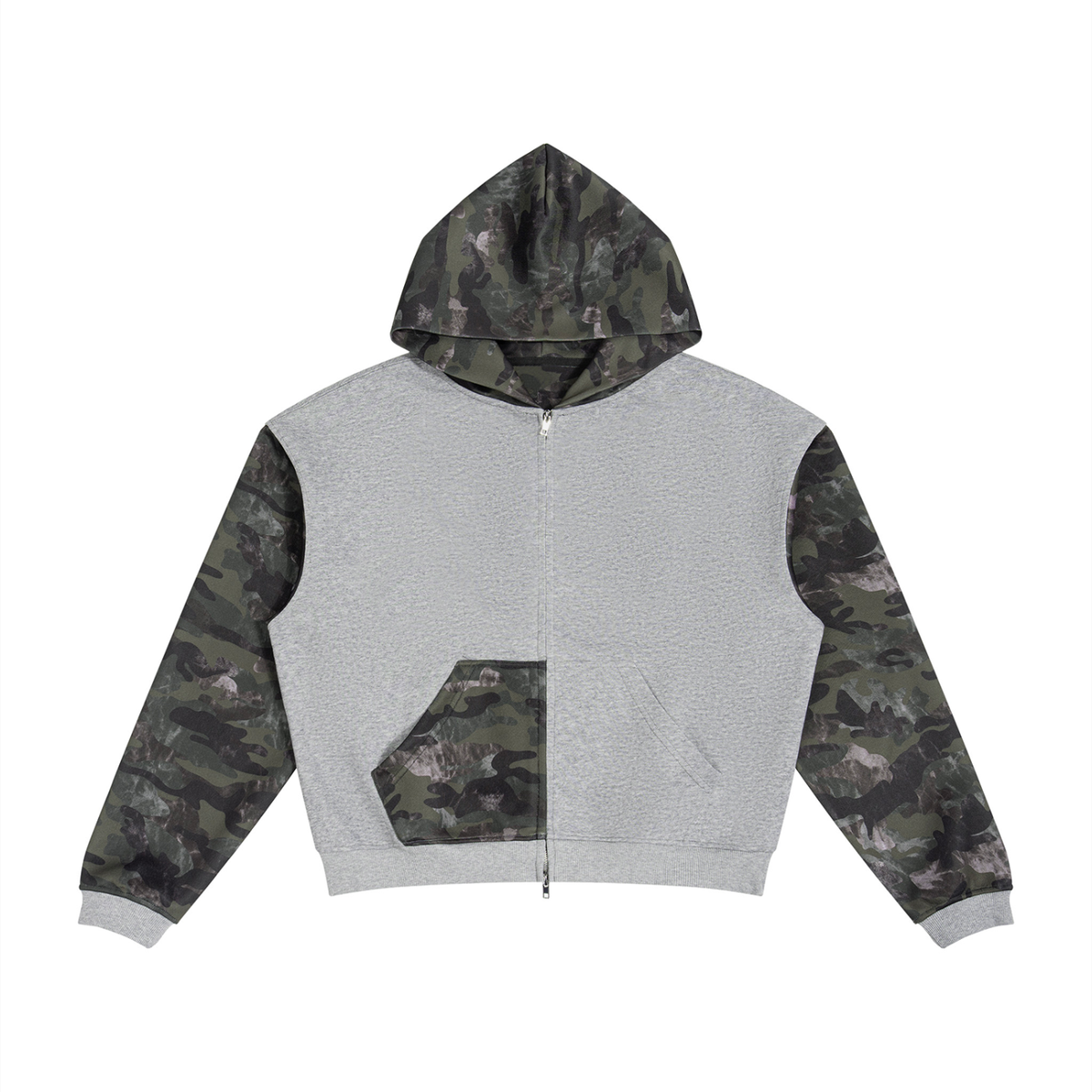 Flower Gray with Green Camo