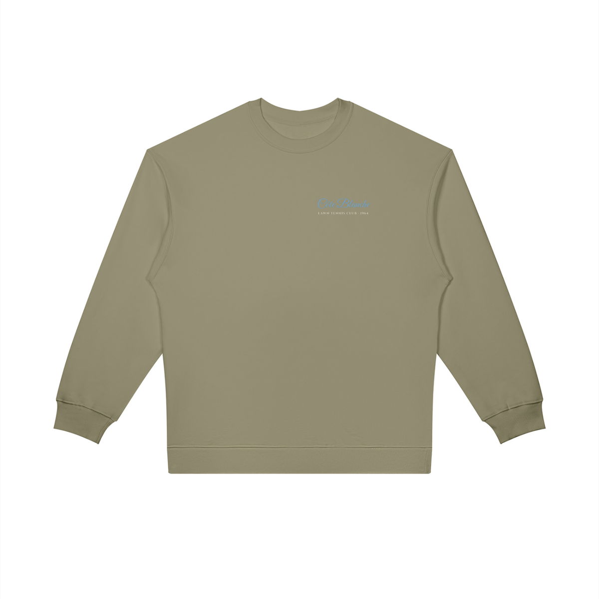 Côte Blanche Oversized Sweatshirt – Gray Green – front