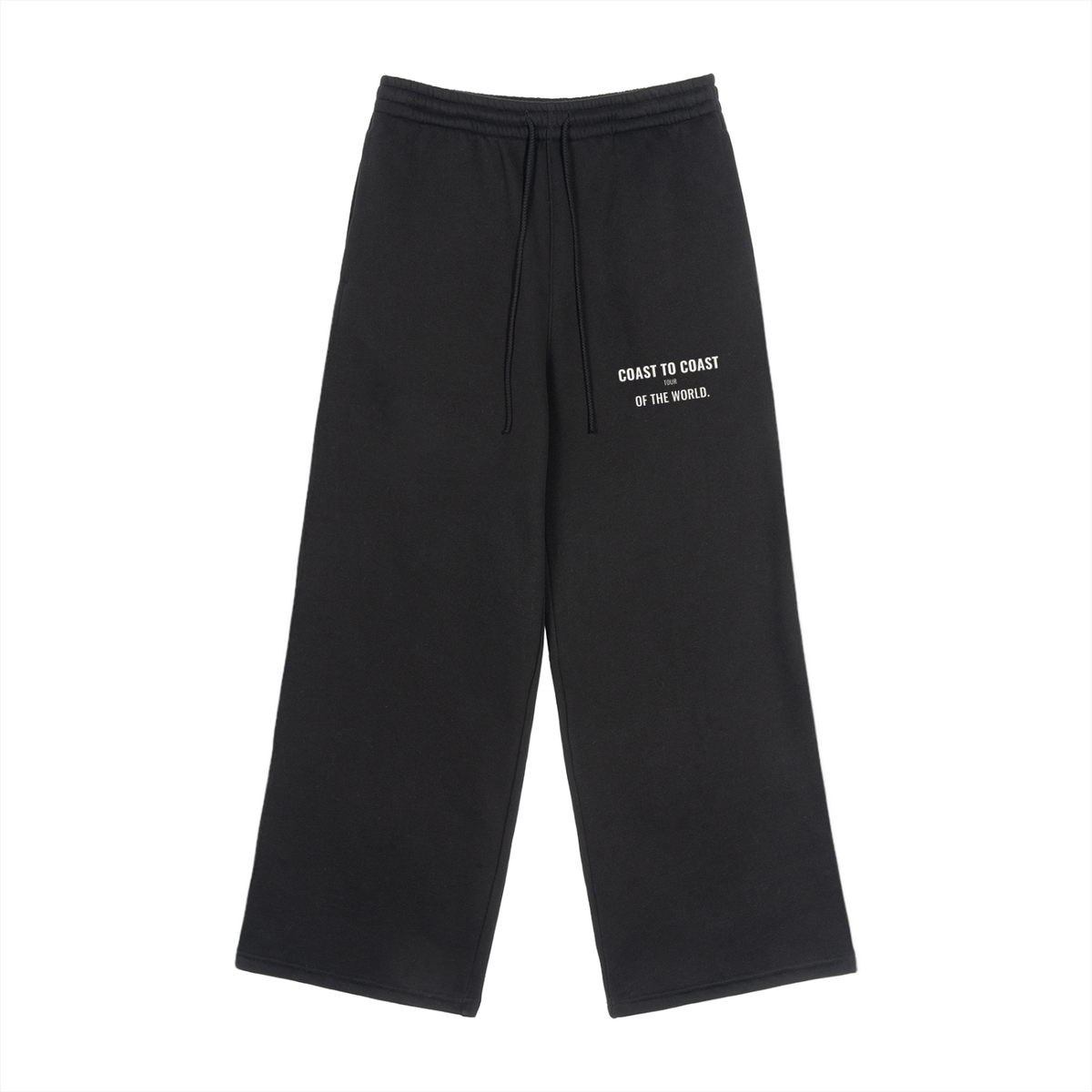 Coast to Coast Fleece Sweatpants – Black – front