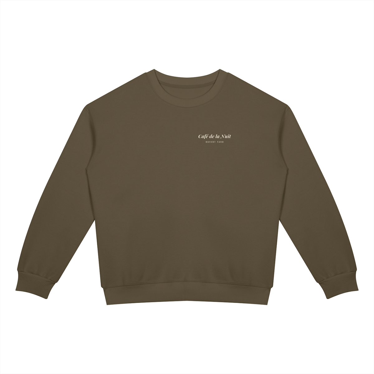 Café de la Nuit Sweatshirt – Coffee – front