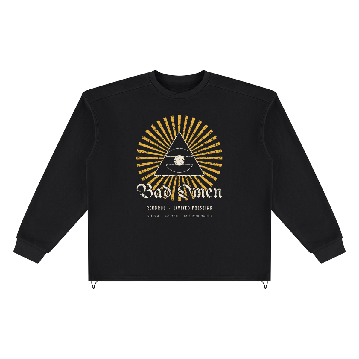 Bad Omen Heavyweight Boxy Sweatshirt – Black – front
