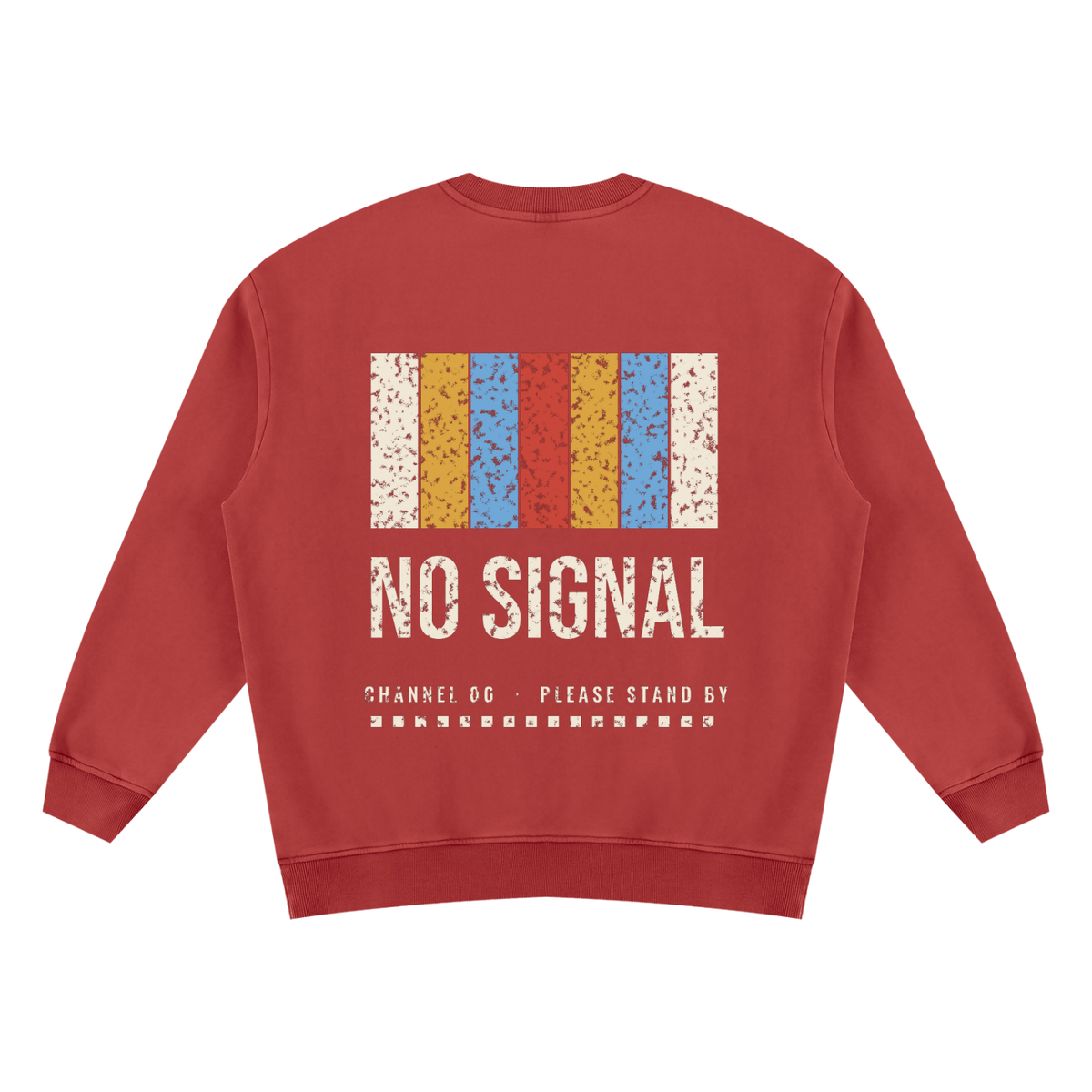 No Signal Vintage Wash Sweatshirt – Red – back