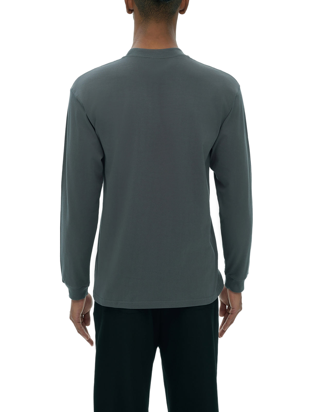 Crew Neck Drop Shoulder Long Sleeve Shirt