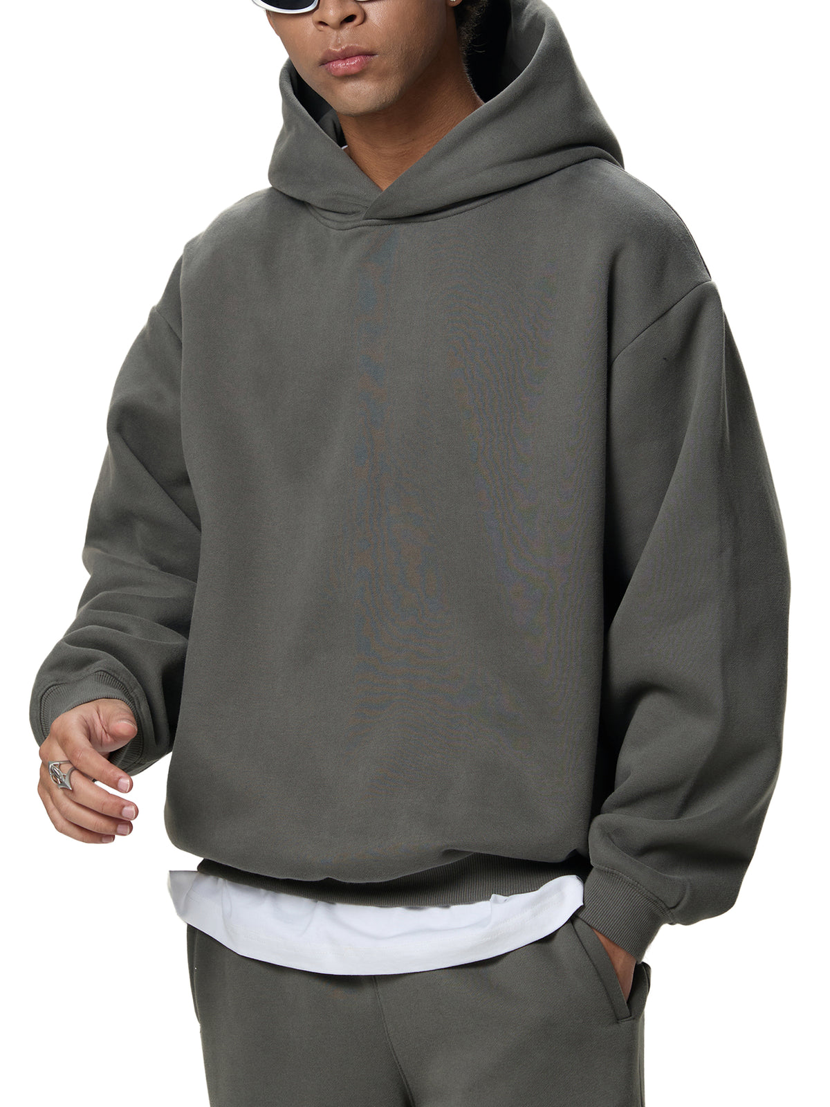 Fleece Boxy Pullover Hoodie
