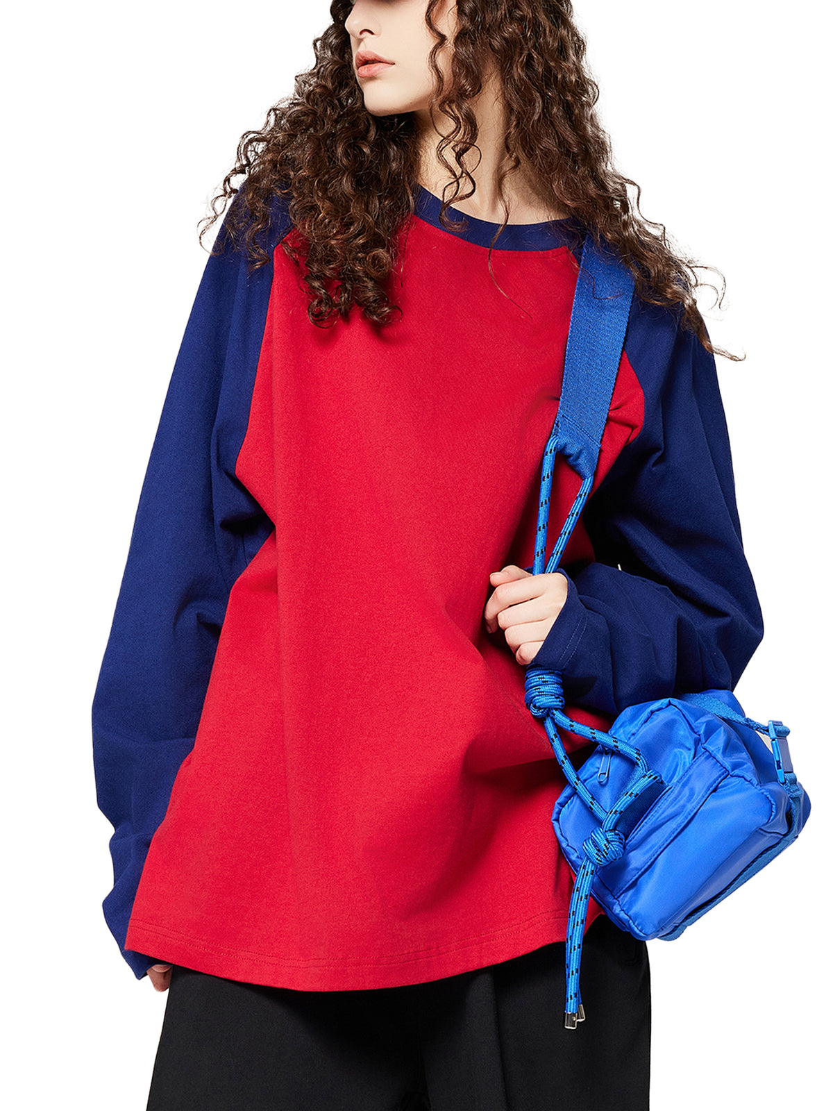 Color-Blocked Raglan Long-Sleeve T-Shirt