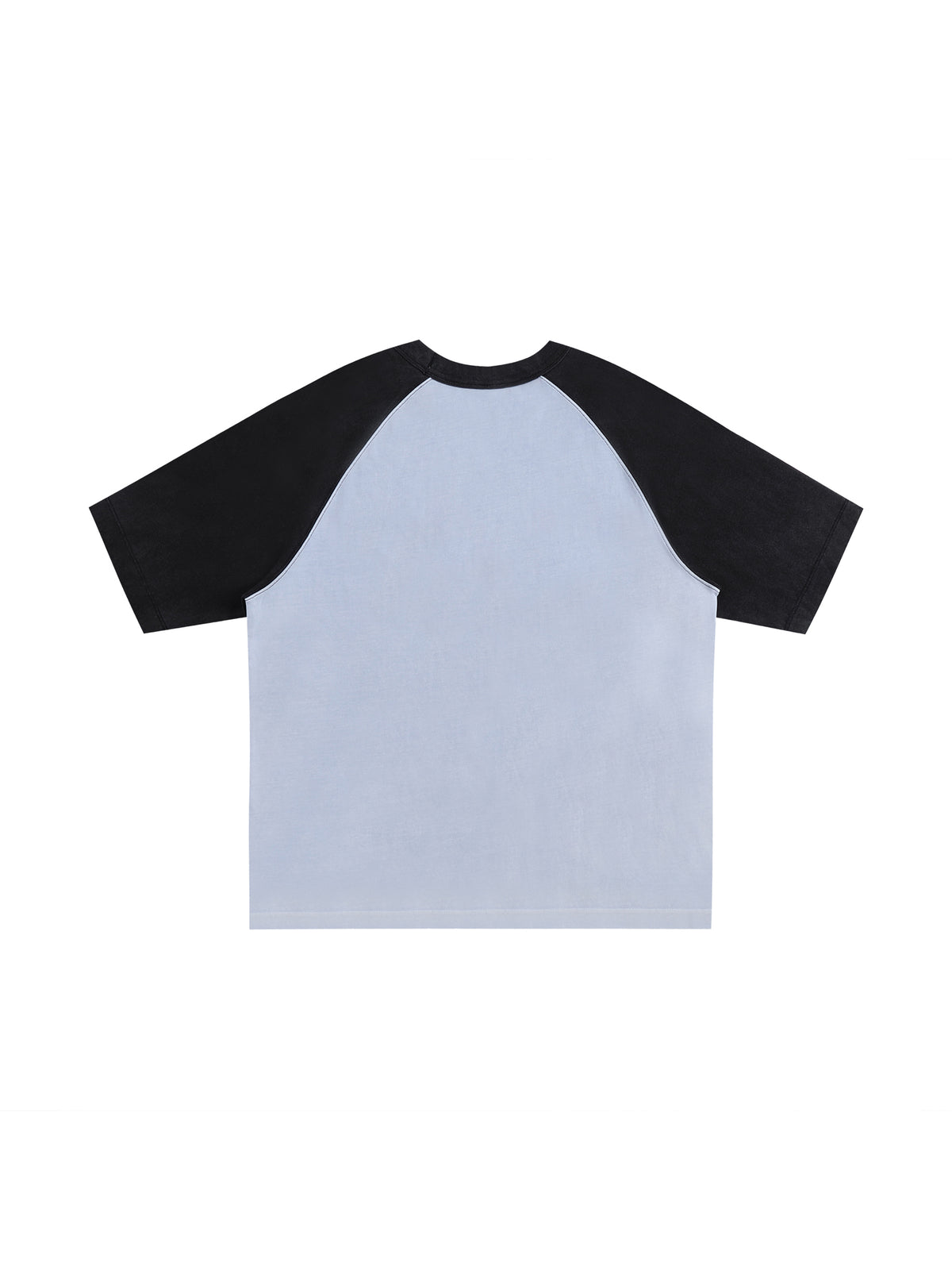 Color-Blocked Raglan Sleeve T-Shirt – Blue & White