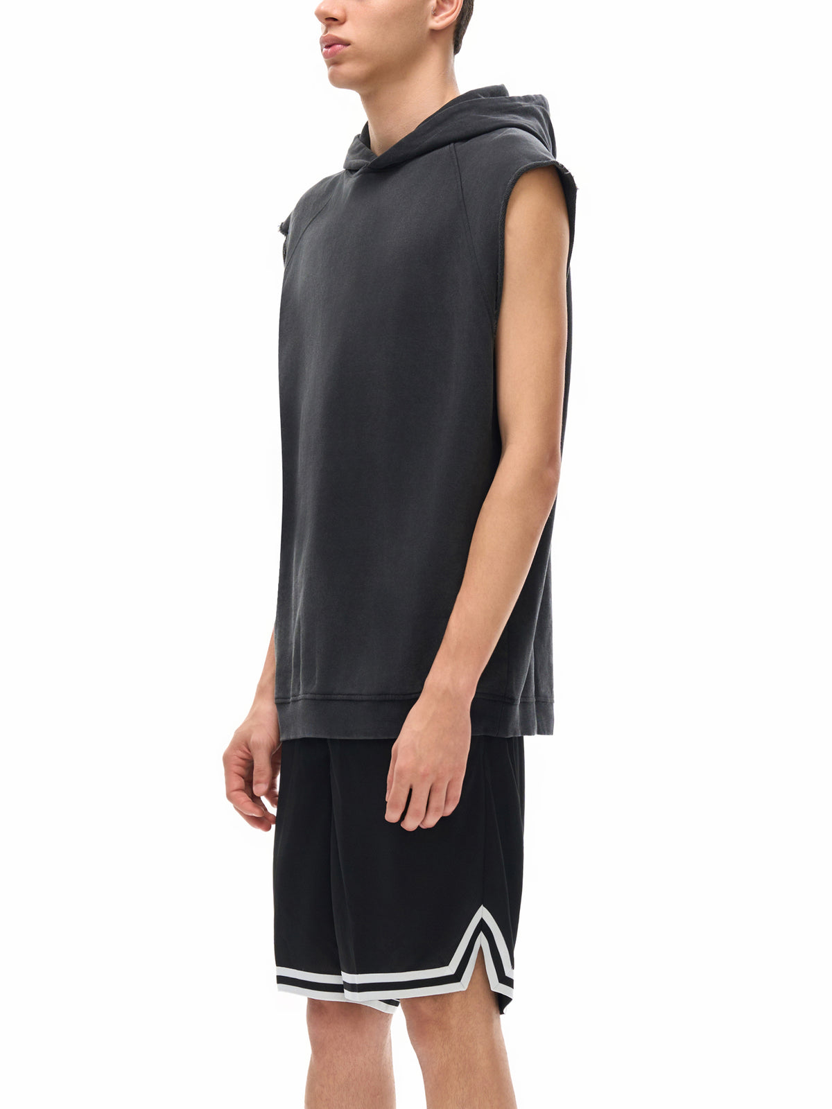 Snow Washed Sleeveless Hoodie