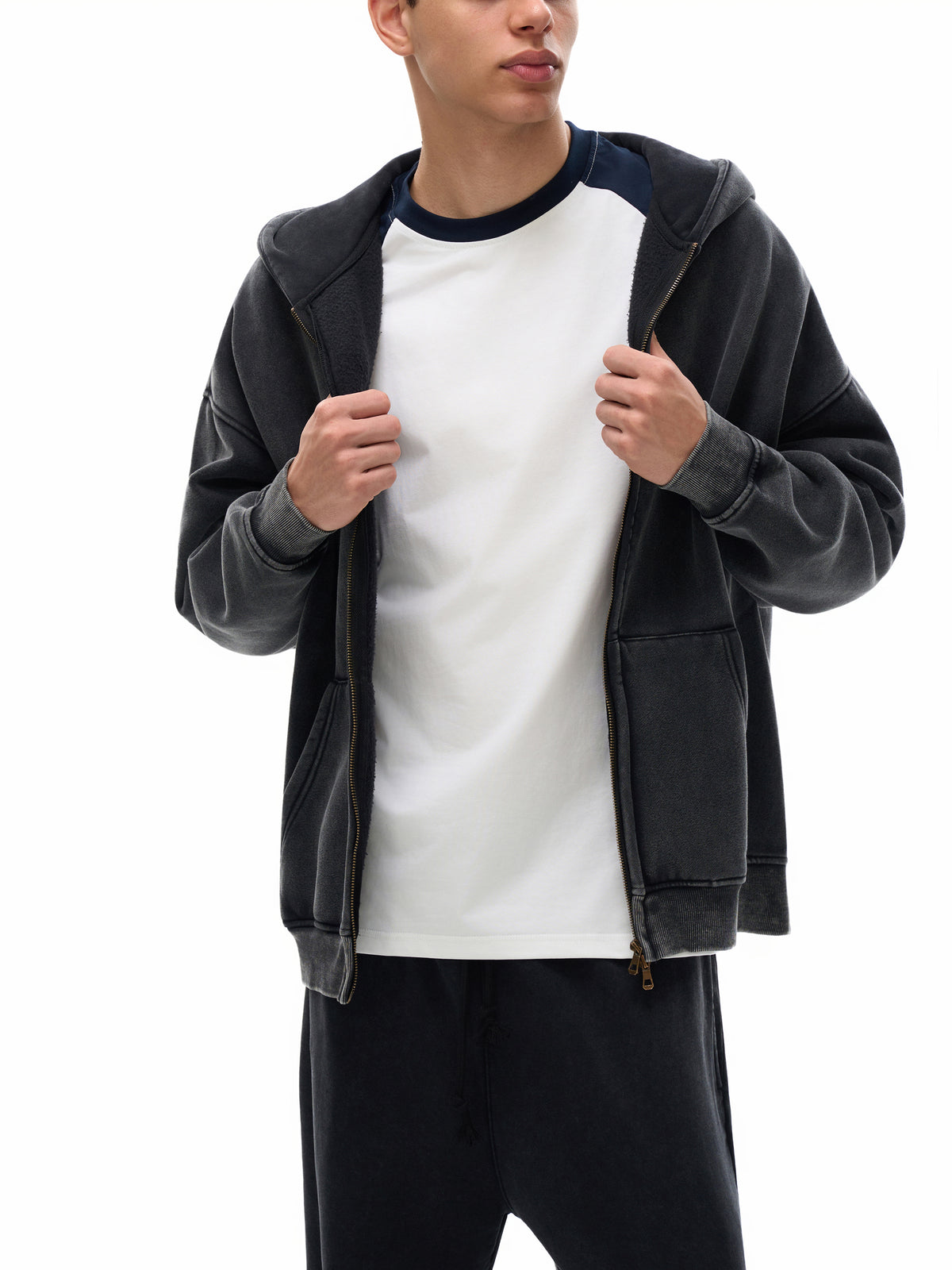 Snow Washed Zip Hoodie