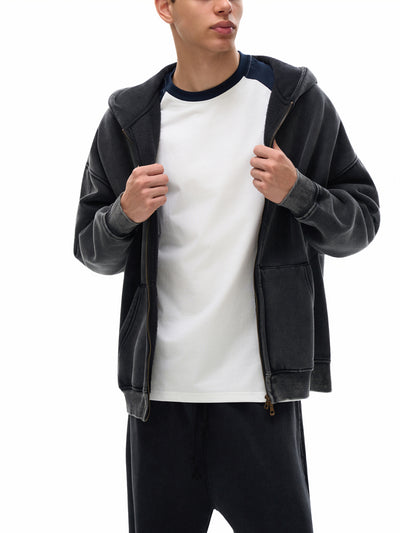 Snow Washed Zip Hoodie