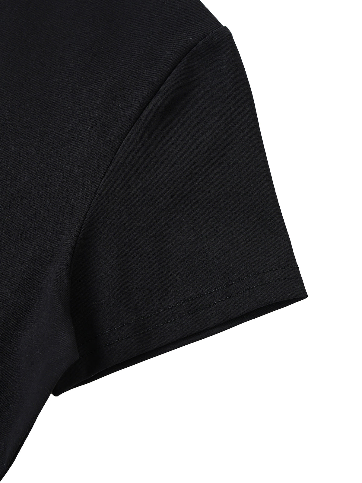 Essential Bodycon Crewneck T-Shirt – White & Black