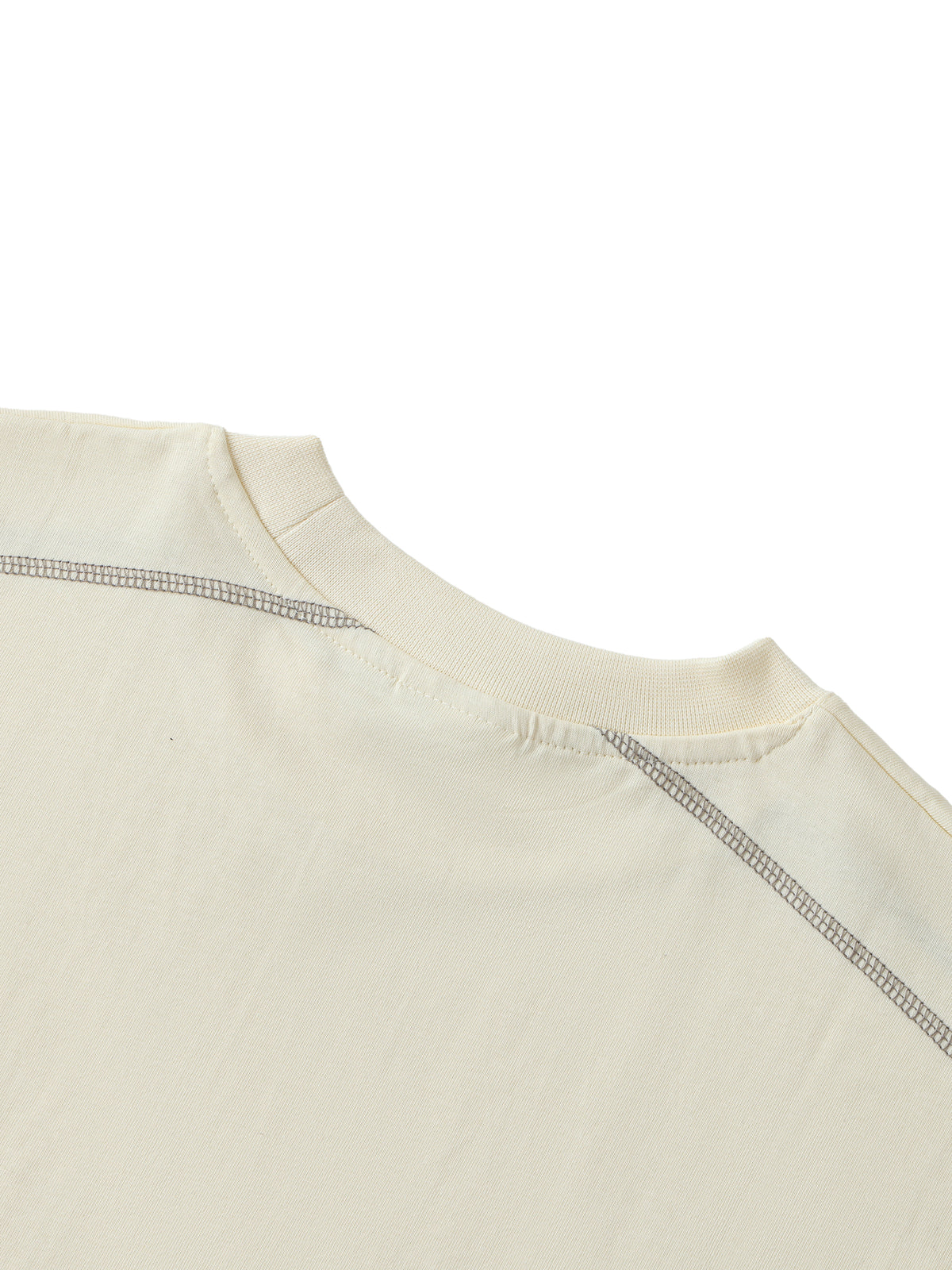 Oversized Contrast-Stitched Cotton Tee