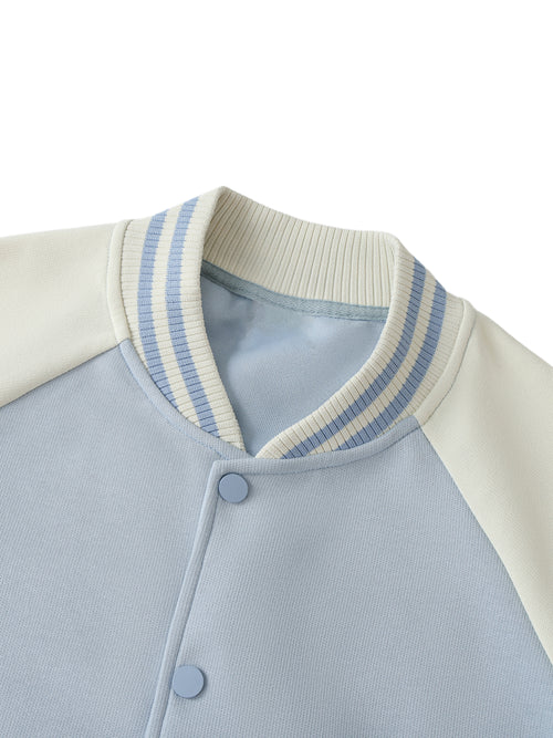 Light Blue with Apricot detail