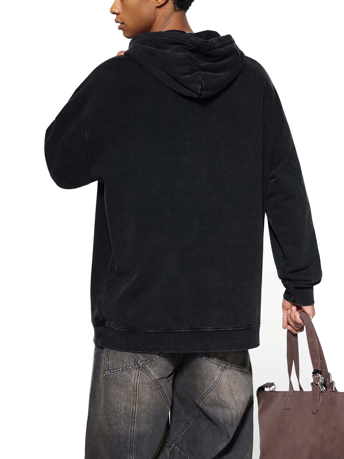 Snow Washed Loose Fit Hoodie