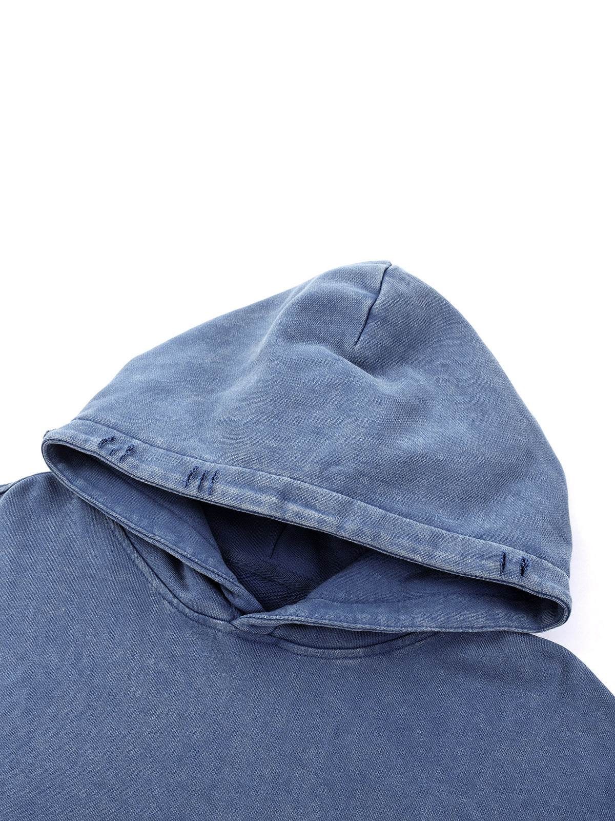 Snow Wash Hand-Frayed Hoodie