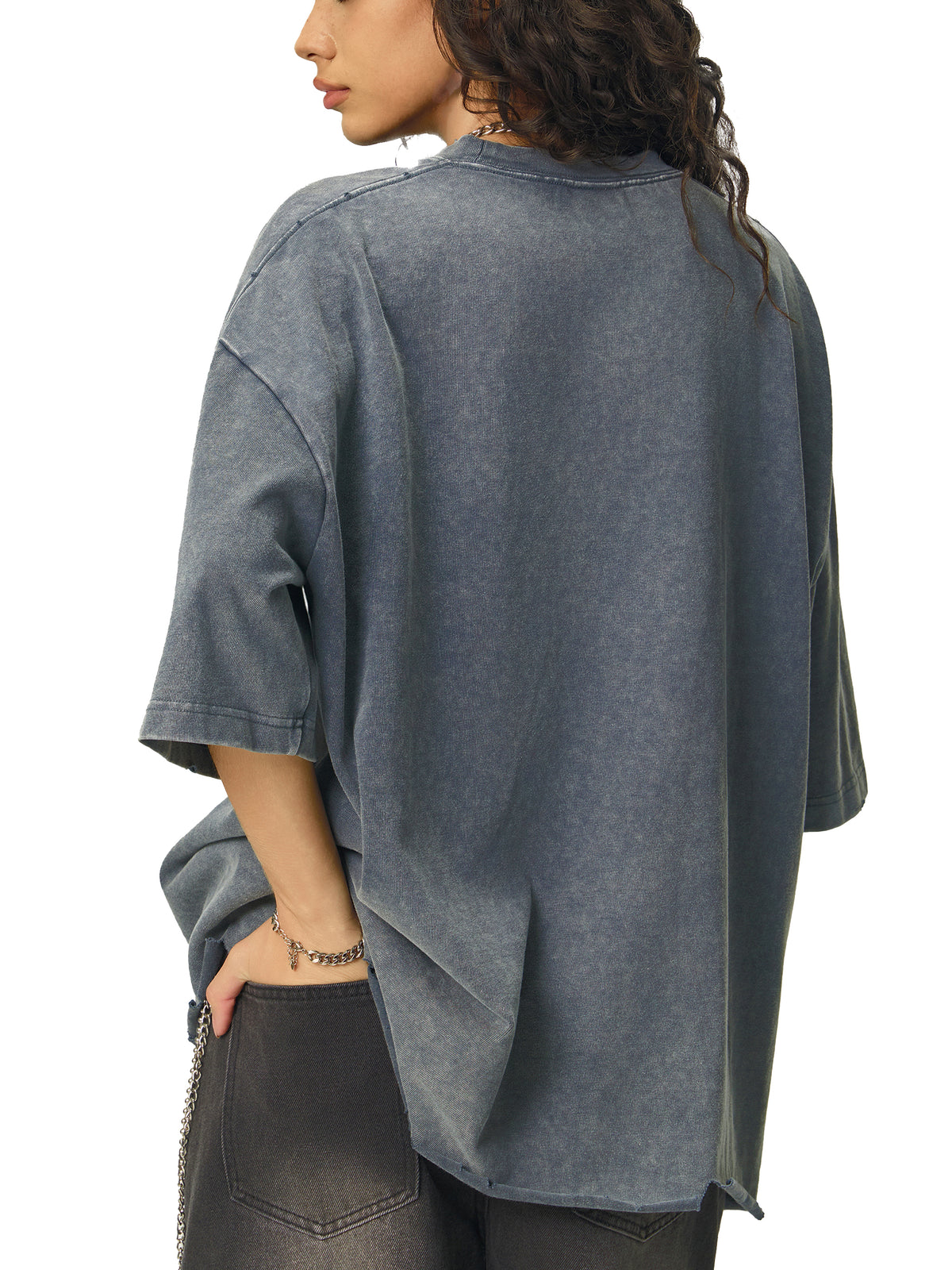 Washed Cement Gray model women