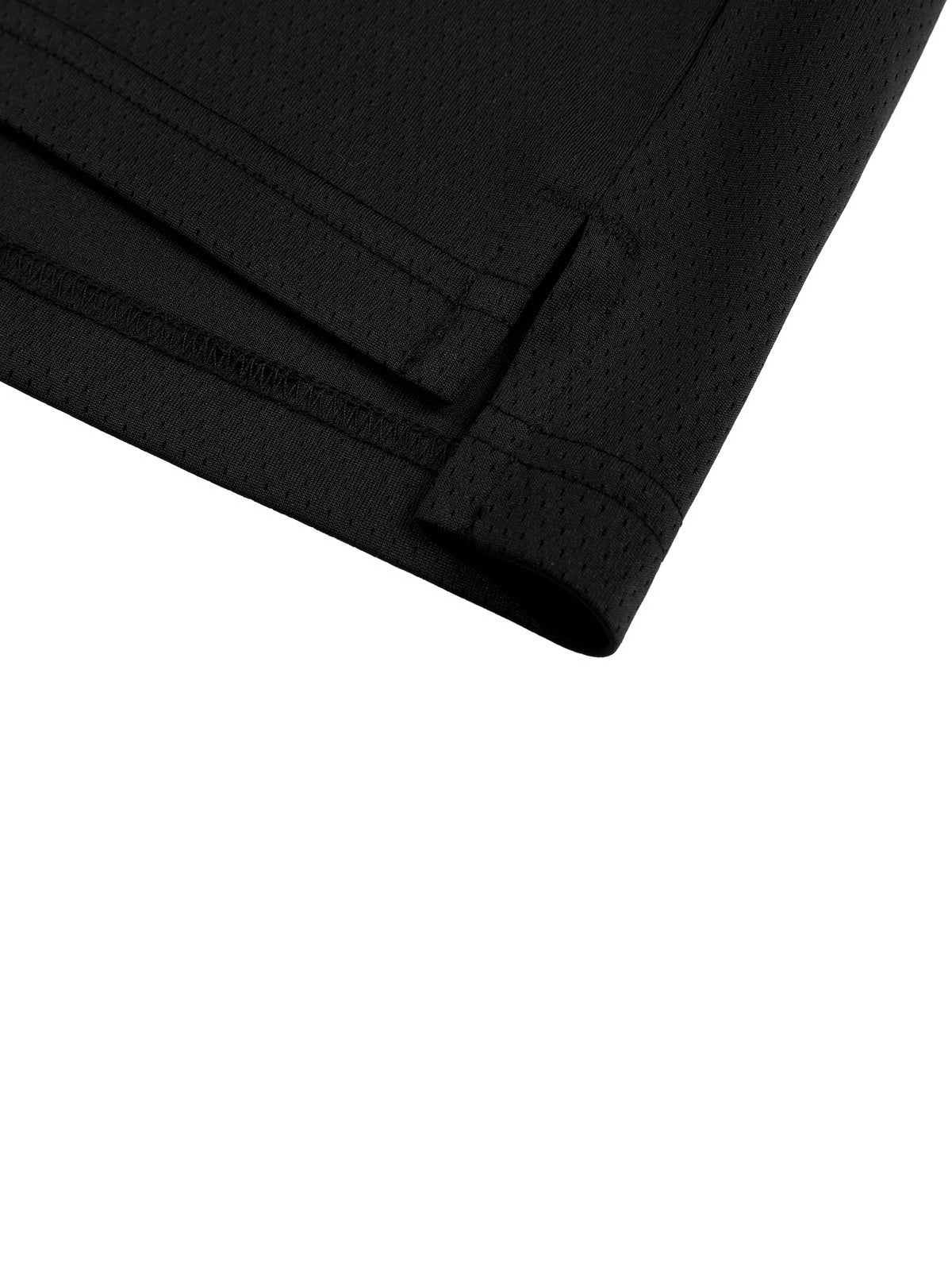 Contrast Raglan Sleeve Mesh T-Shirt