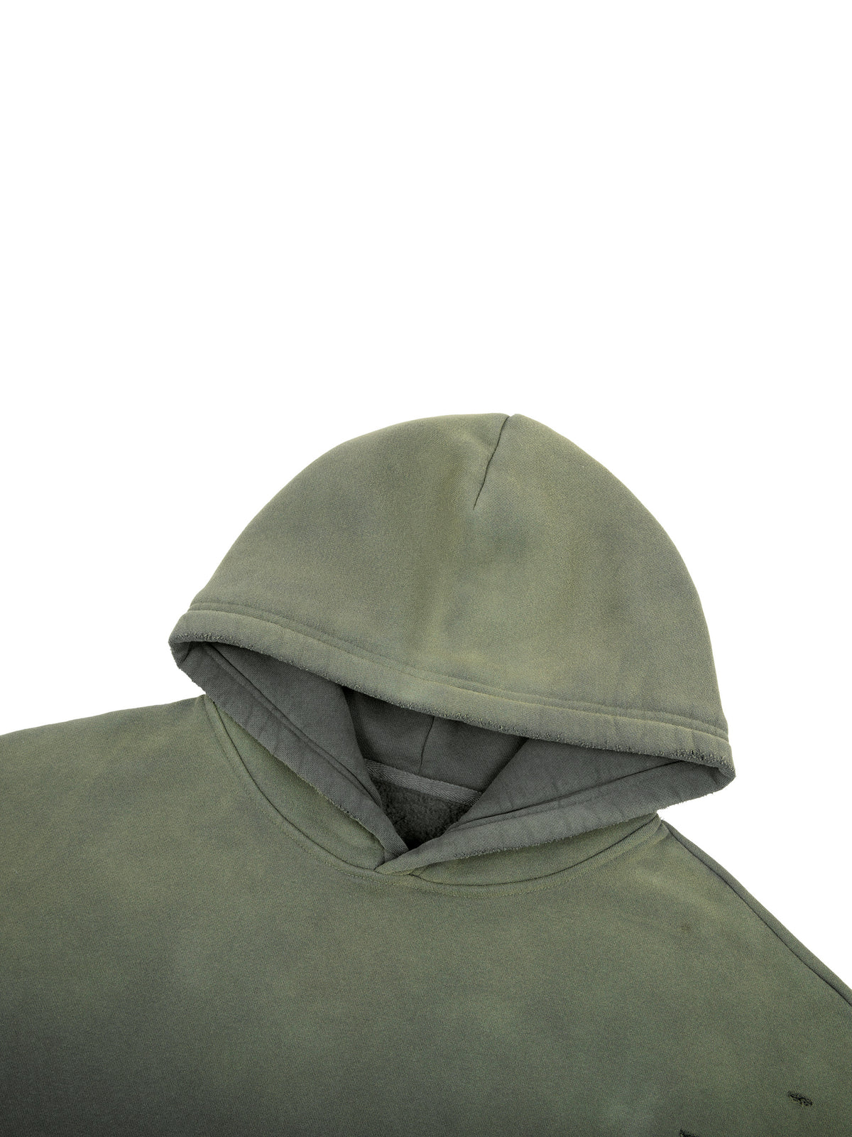 Frayed Sunfade Boxy Fleece Hoodie