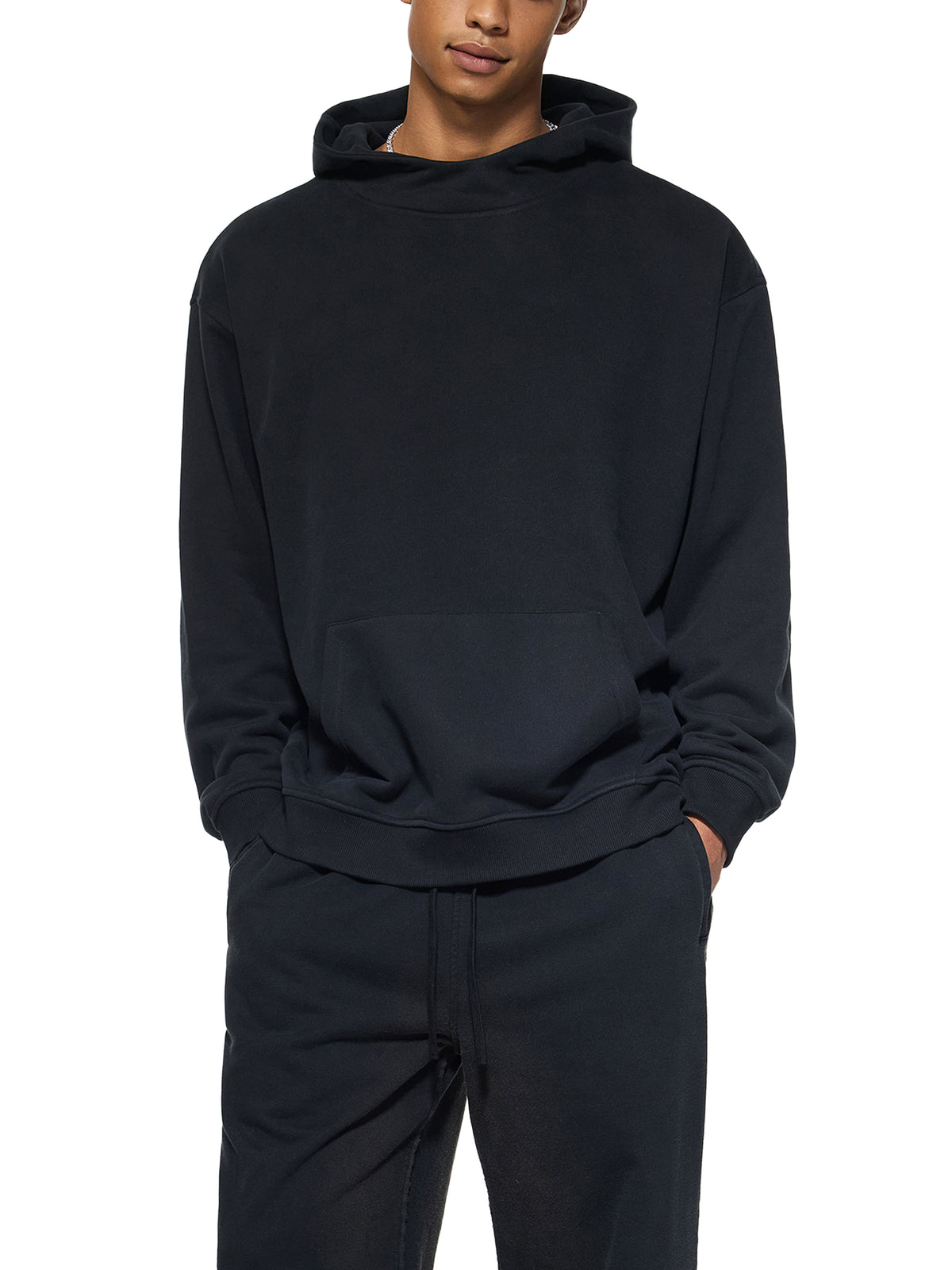 Fleece High Neck Hoodie