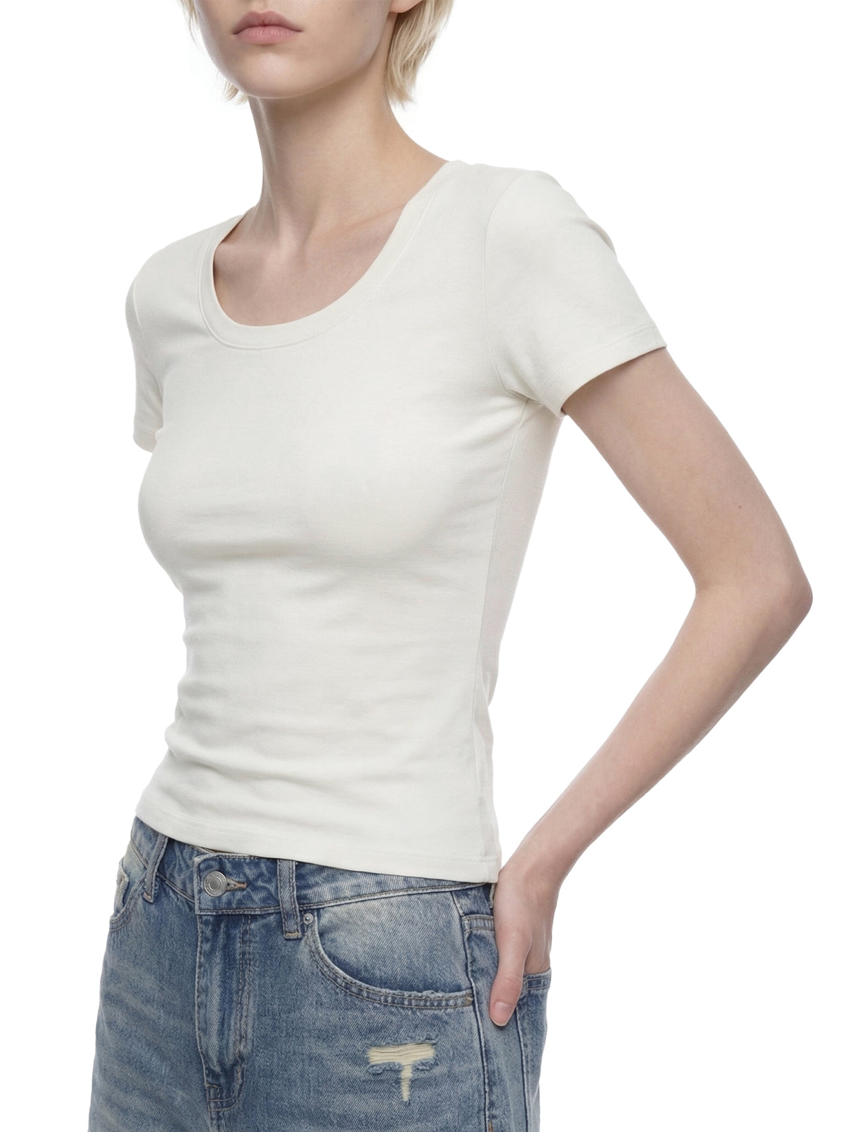 Beige model women