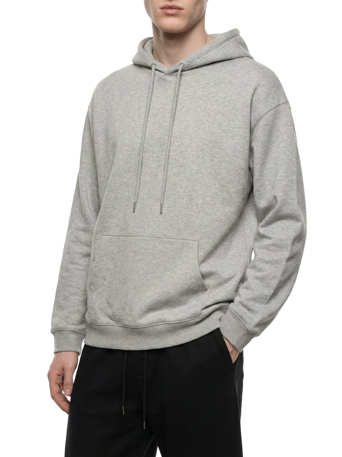 Relaxed Cotton Pullover Hoodie
