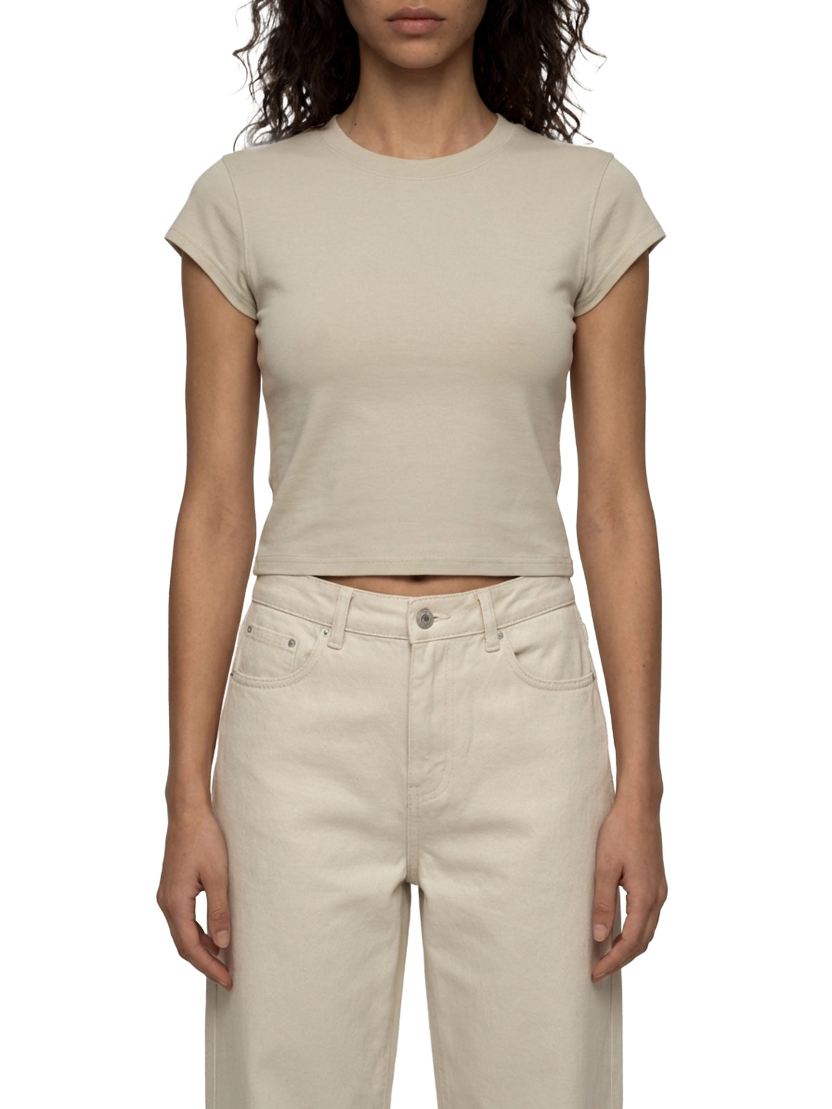 Slim-Fit Cropped T-Shirt
