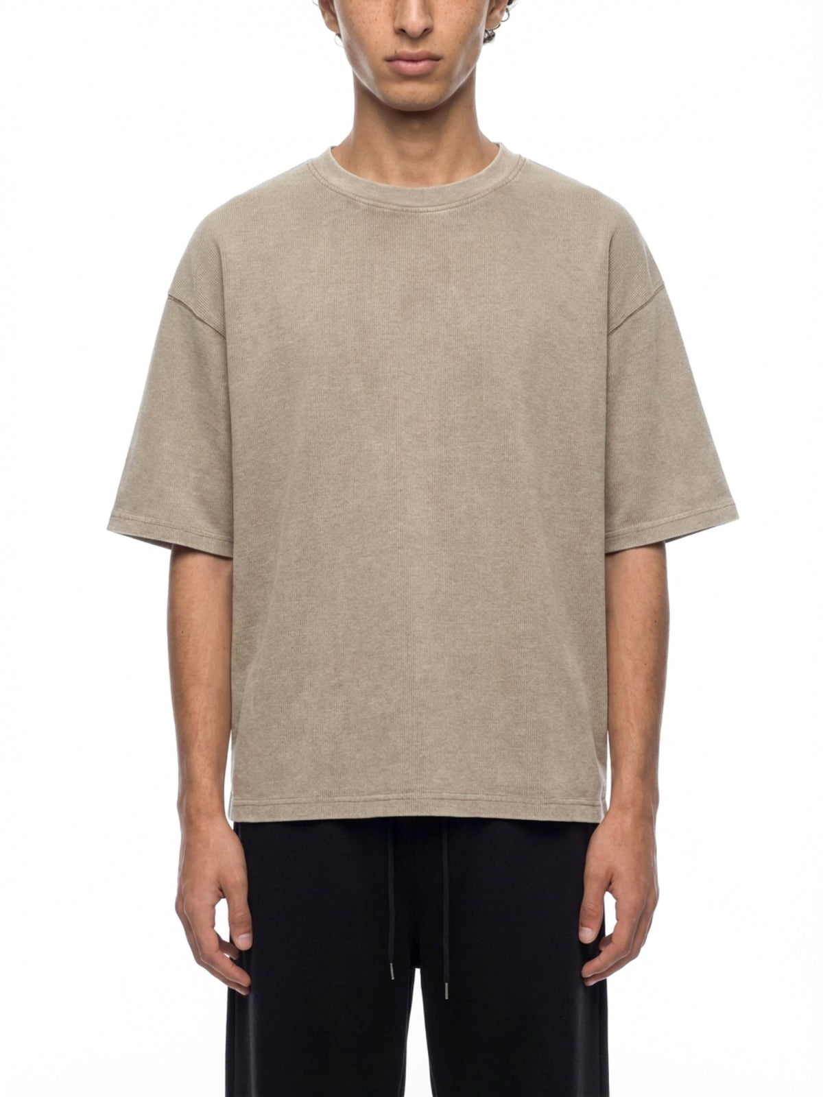 Mineral Wash Waffle Boxy T-Shirt