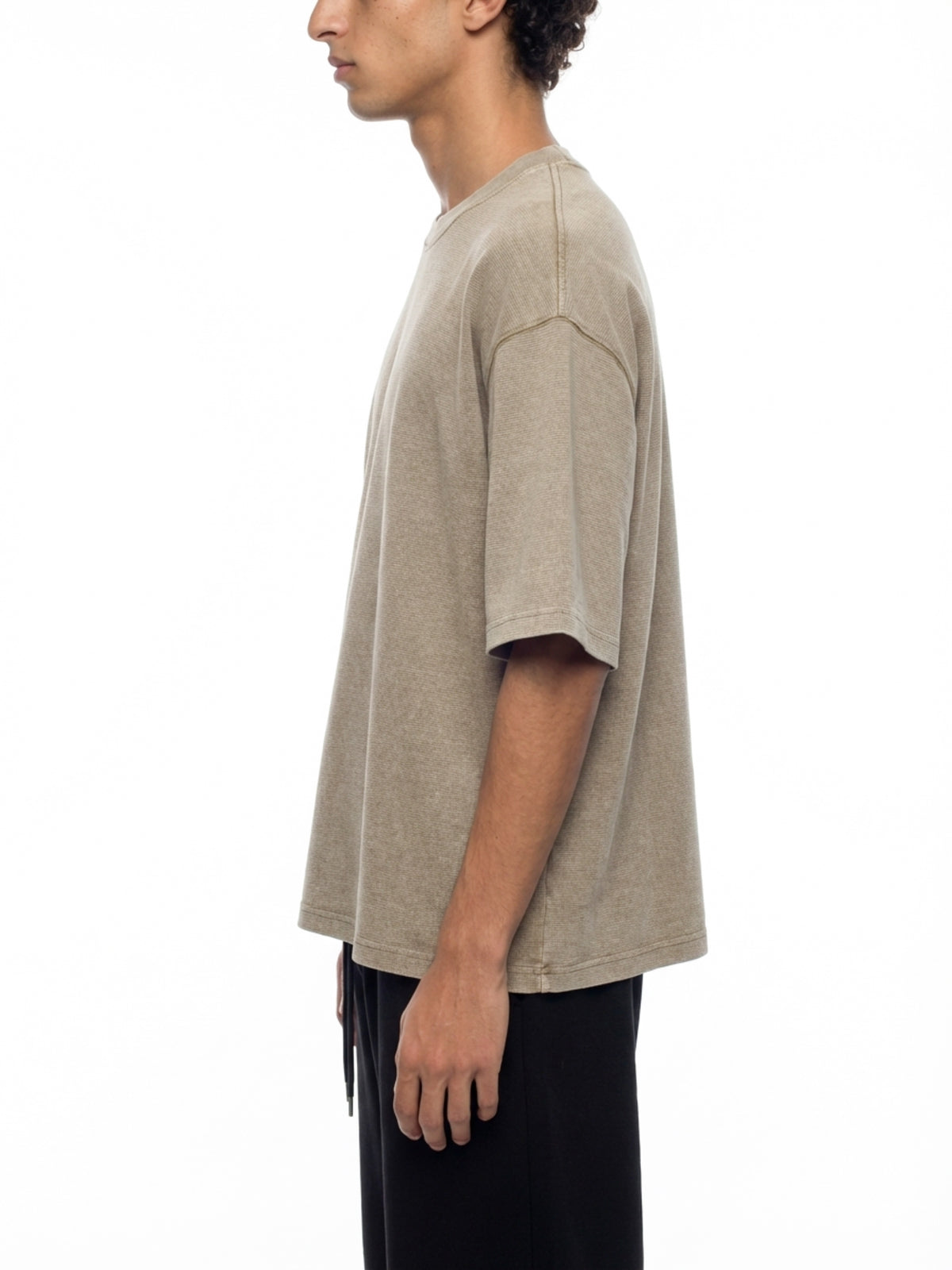 Mineral Wash Waffle Boxy T-Shirt