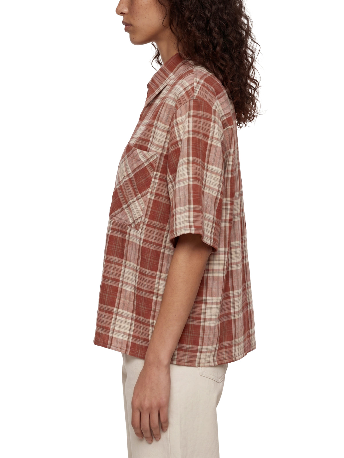 Red with Apricot model women