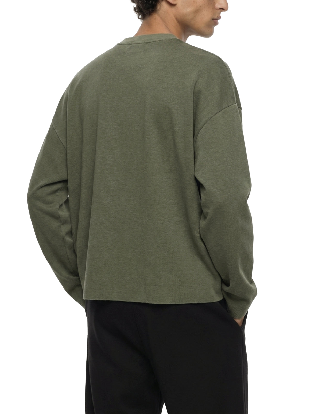 Vintage Wash Boxy Waffle Raw Edge T-Shirt