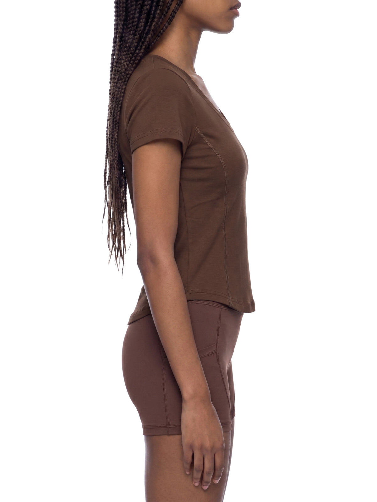 Paneled Crop T-Shirt