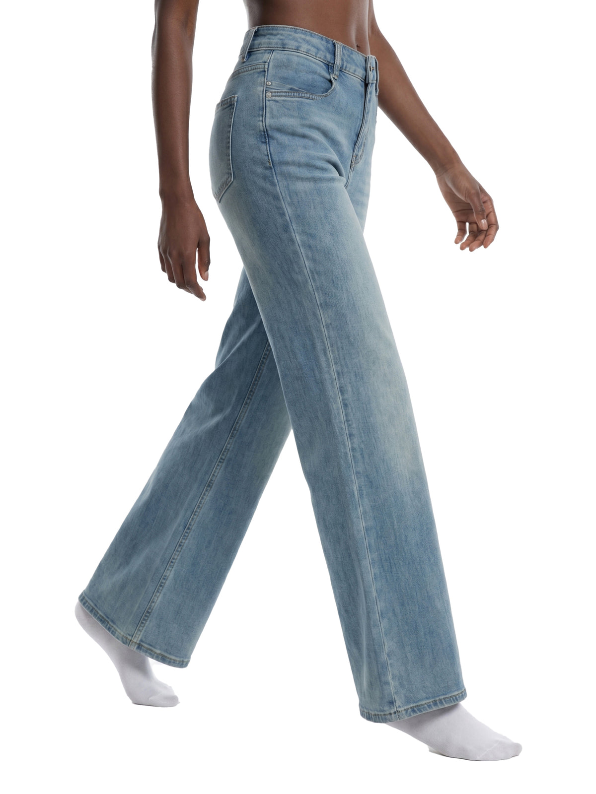 Vintage Wash Flared Jeans
