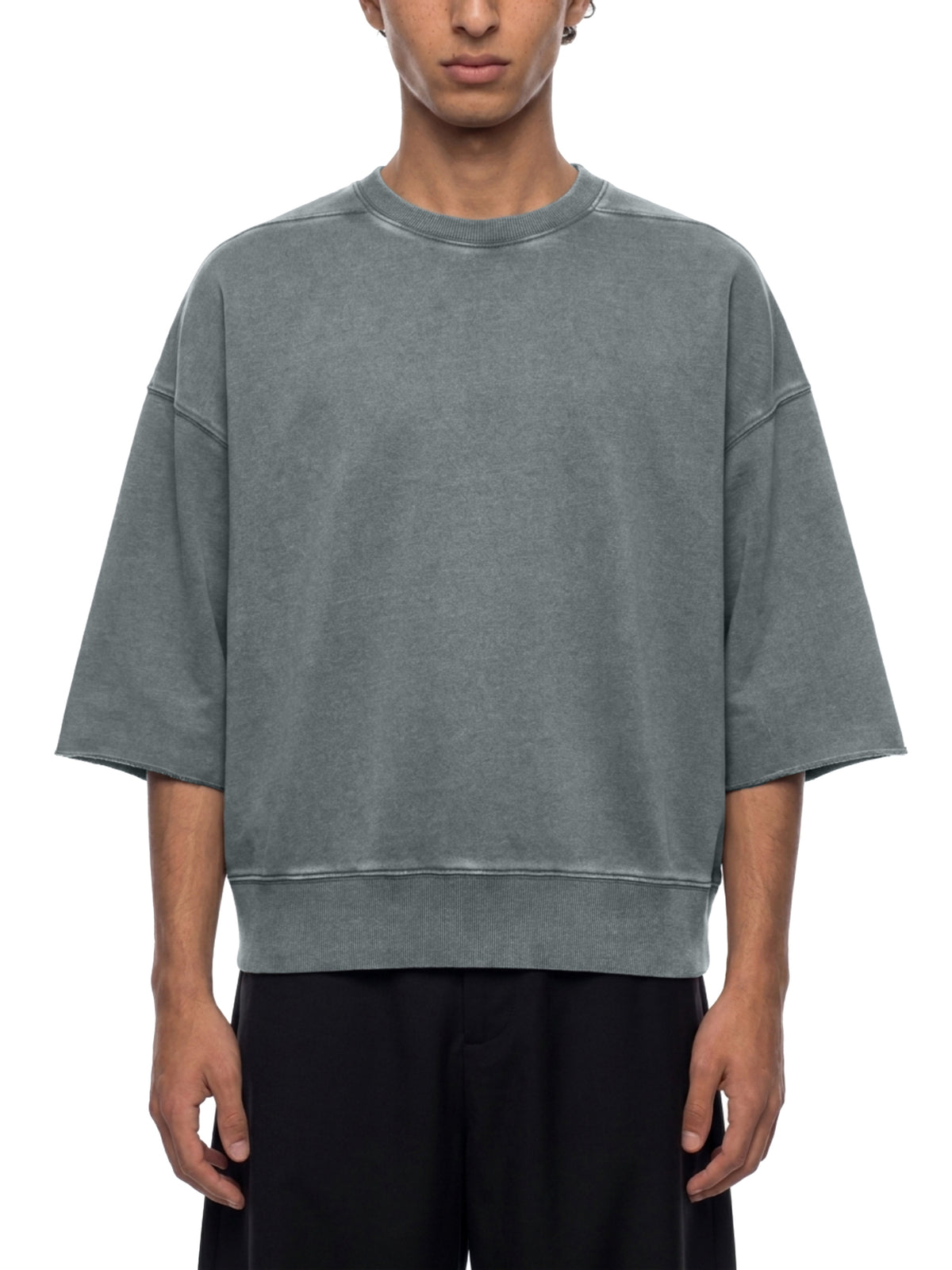 Mineral Wash Boxy Raw Edge T-Shirt