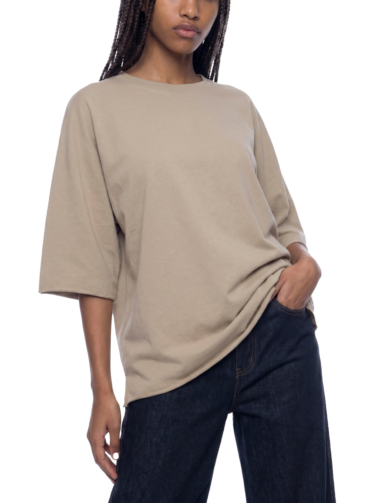 Heavyweight Boxy Raw Edge T-Shirt