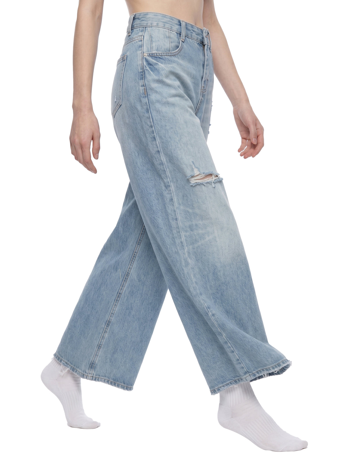 Light Wash Wide Leg Jeans