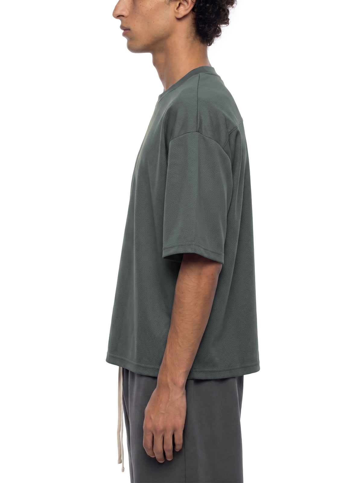 Boxy Mesh Crewneck T-Shirt