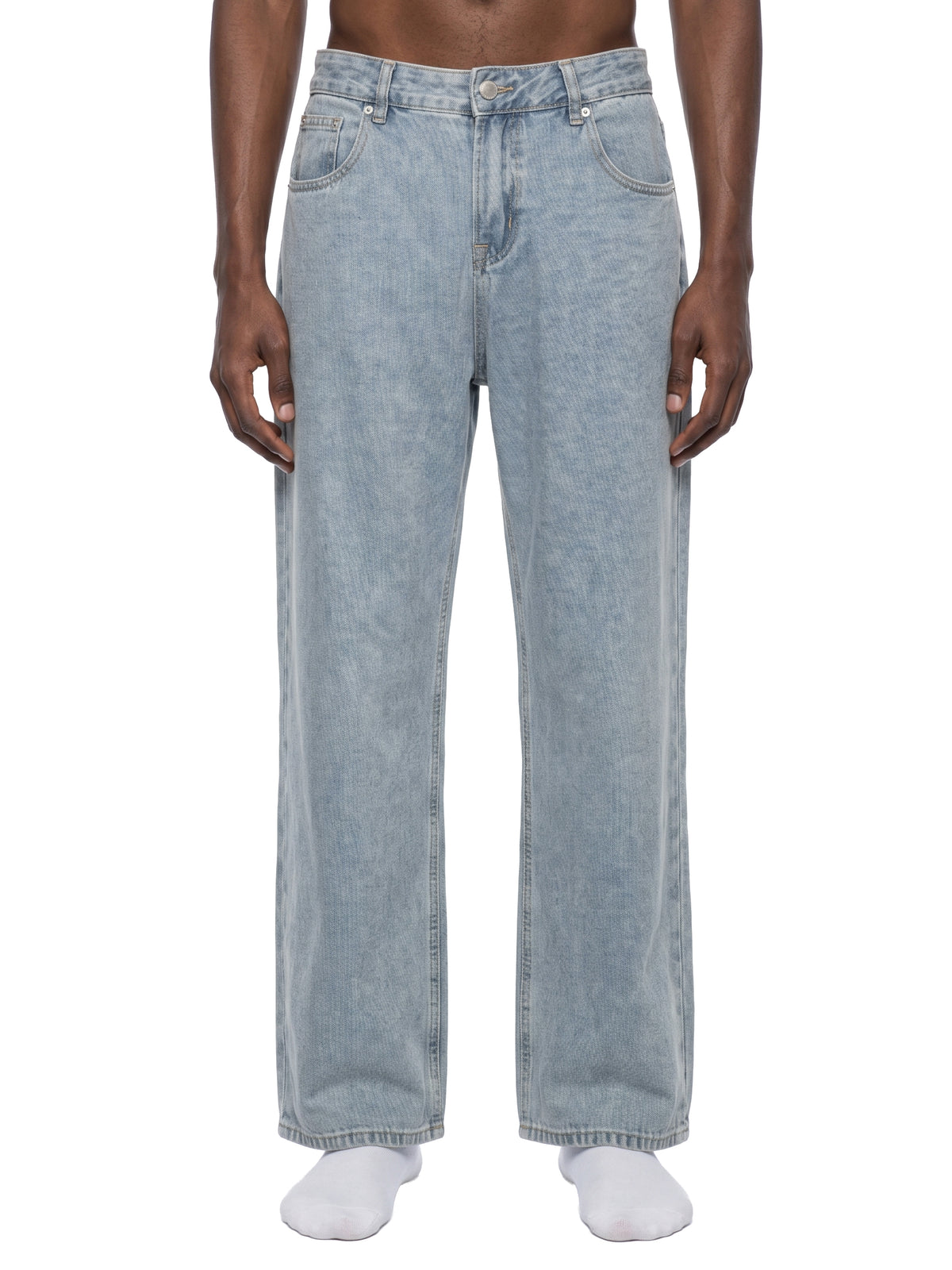 Washed Straight Leg Jeans