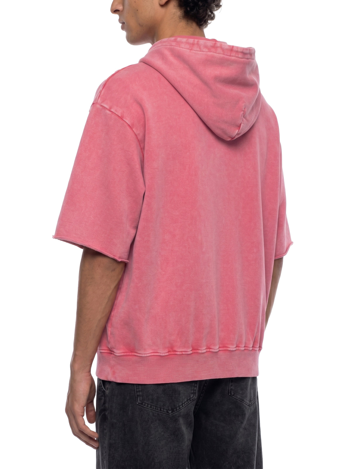 Mineral Wash Short Sleeve Hoodie