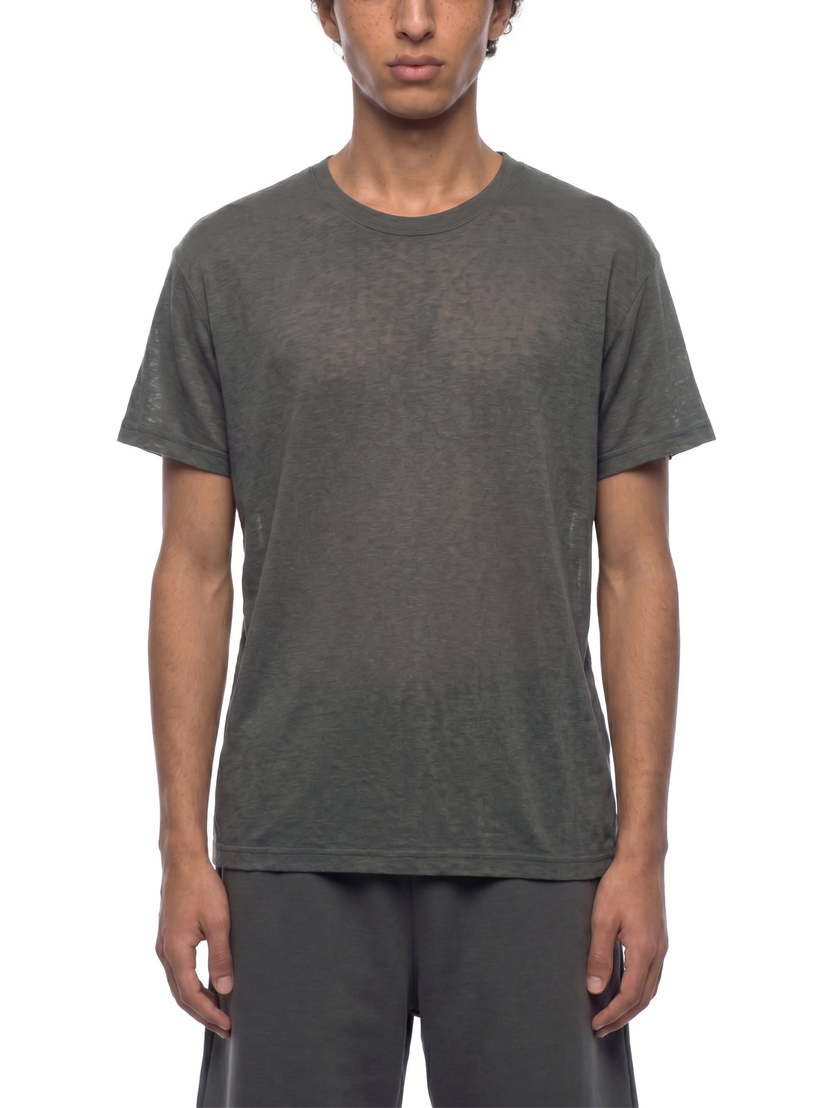 Sheer Lyocell Blend Boxy T-Shirt