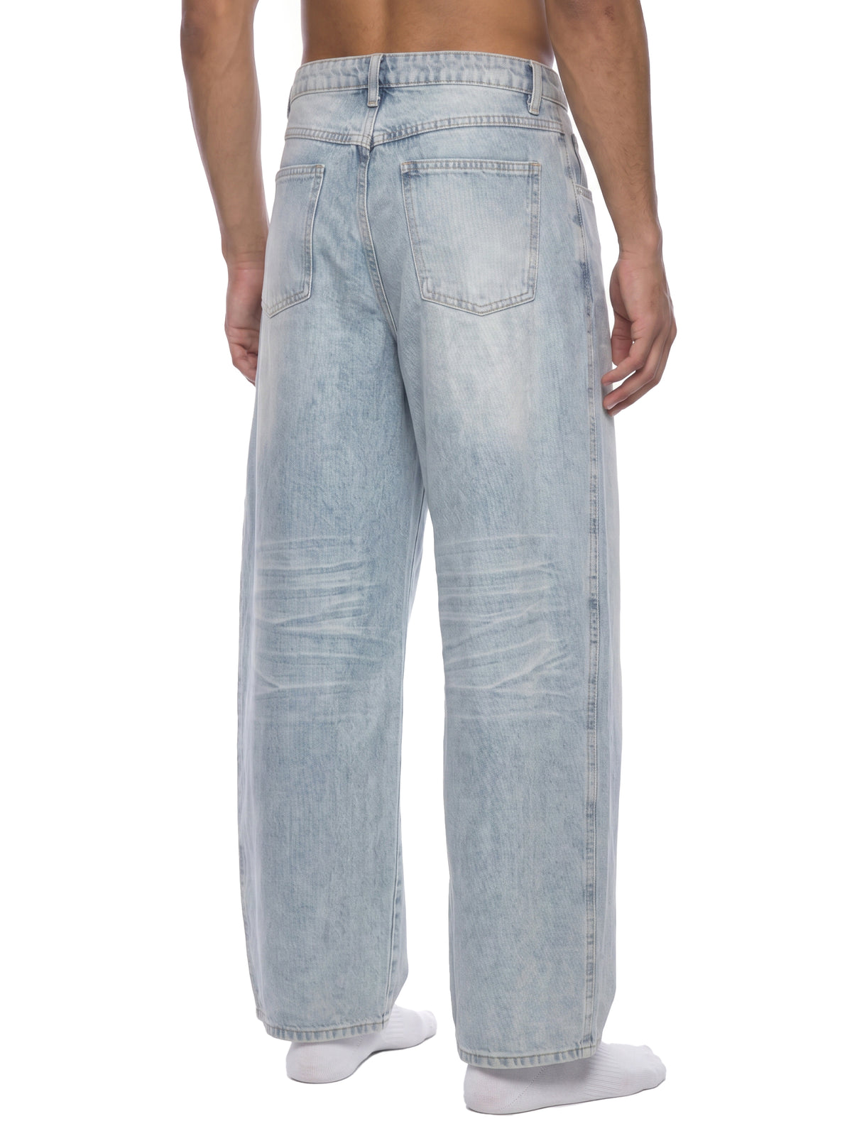 Enzyme Wash Wide Leg Jeans