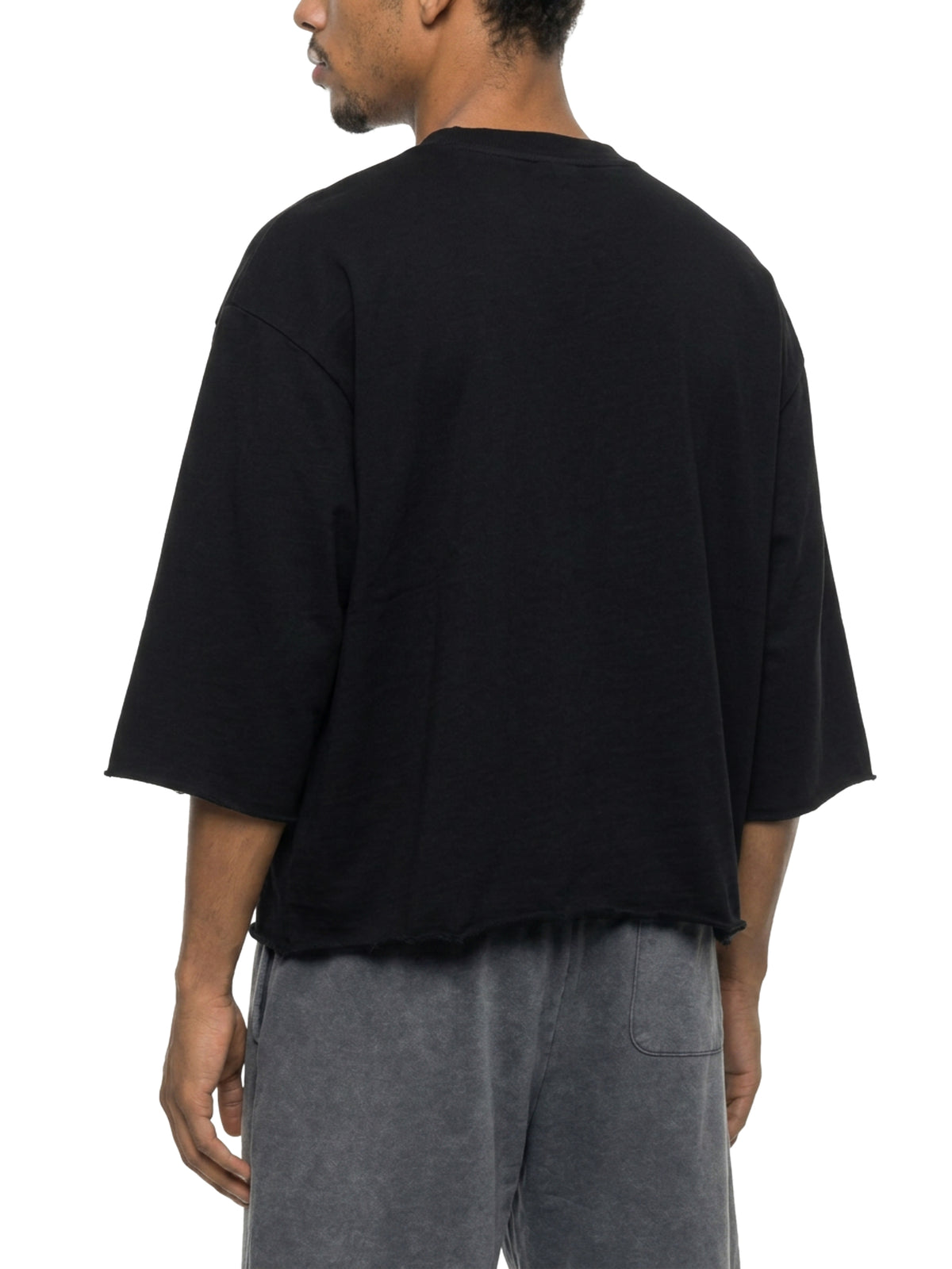 Mineral Wash Raw Hem Boxy T-Shirt