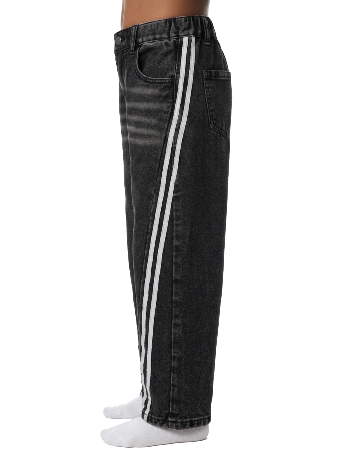 Kids Vintage Wash Side Stripe Jeans