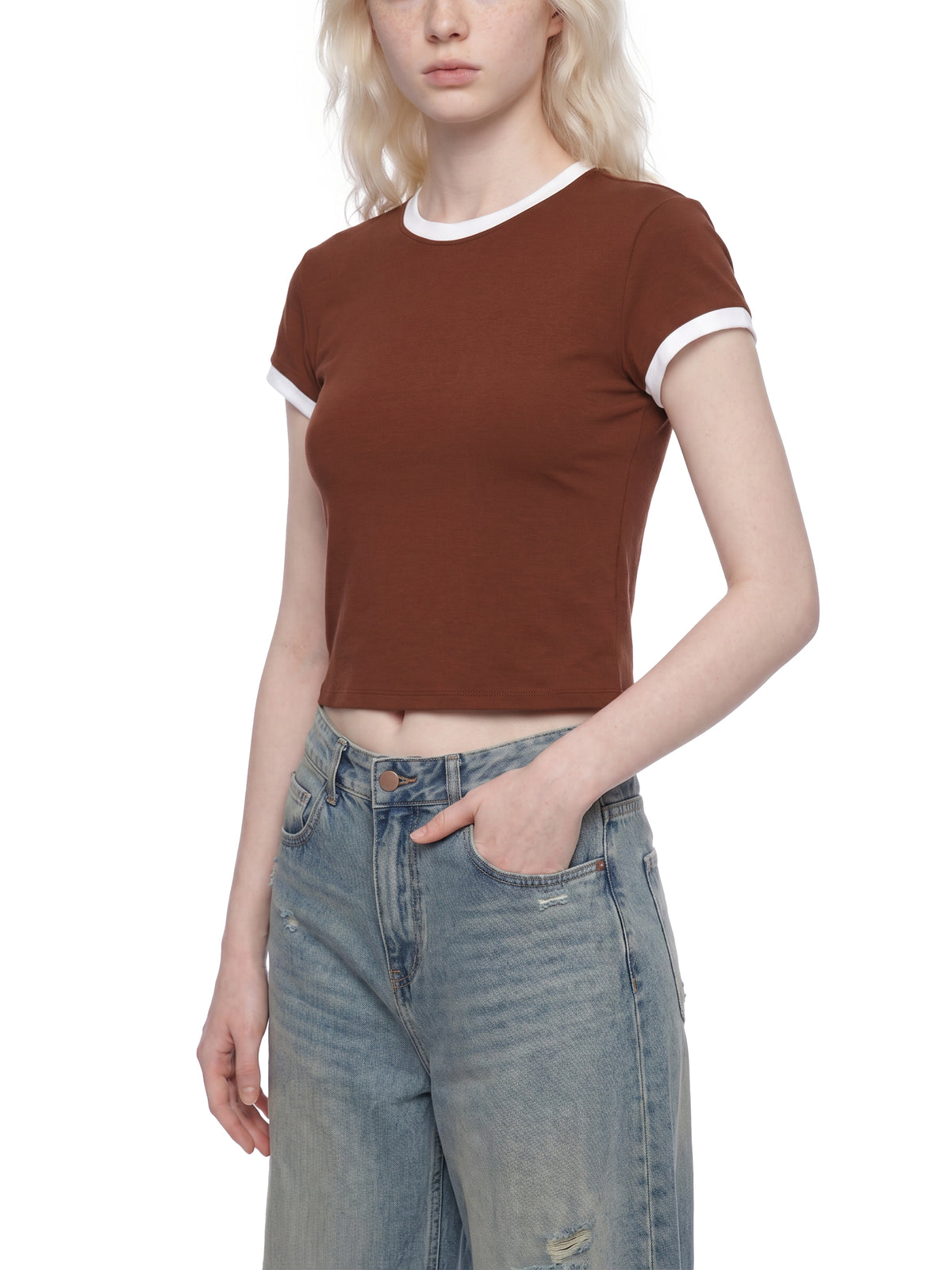 Red with White model women