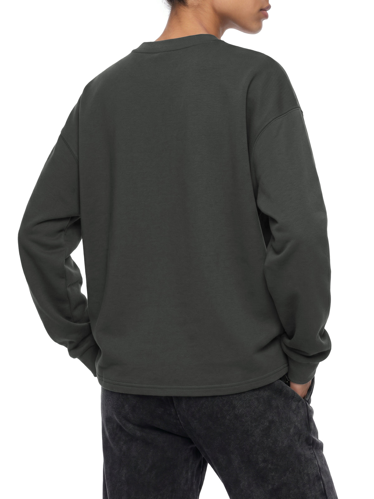 Drawstring Hem Boxy Sweatshirt