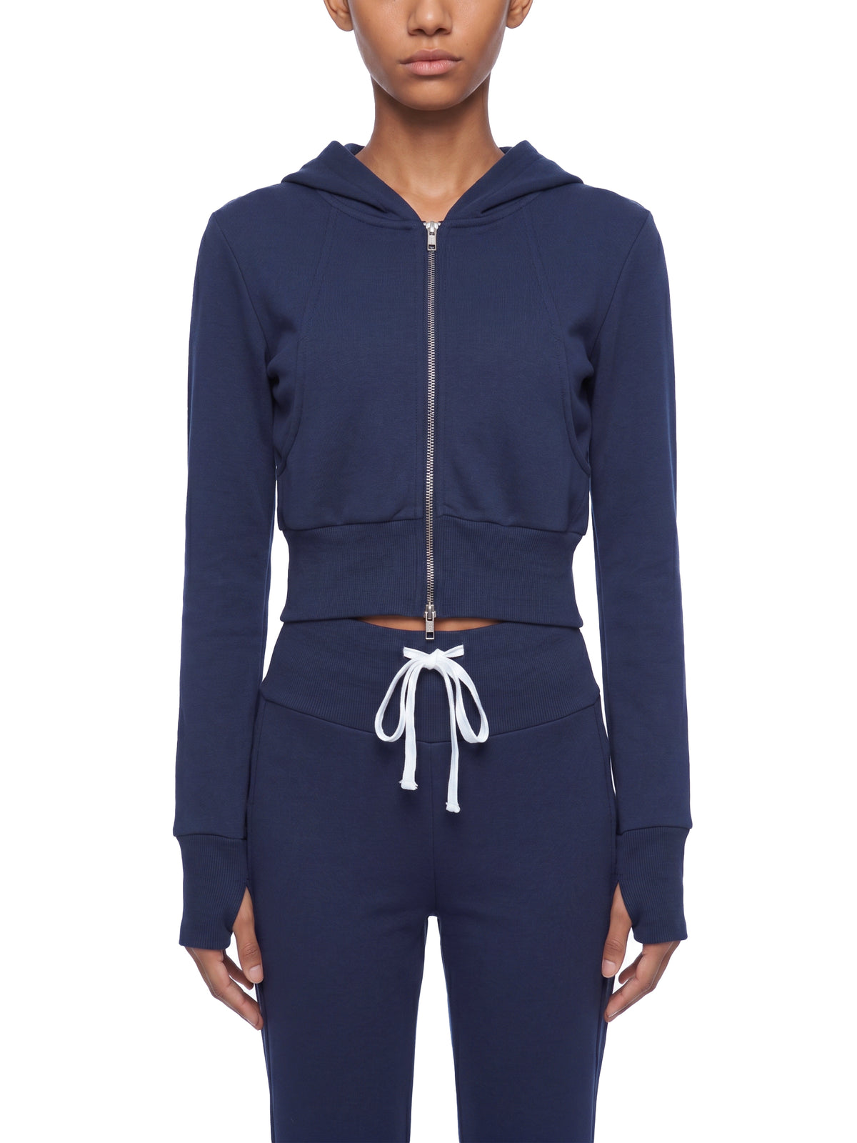 Slim Crop Full Zip Hoodie