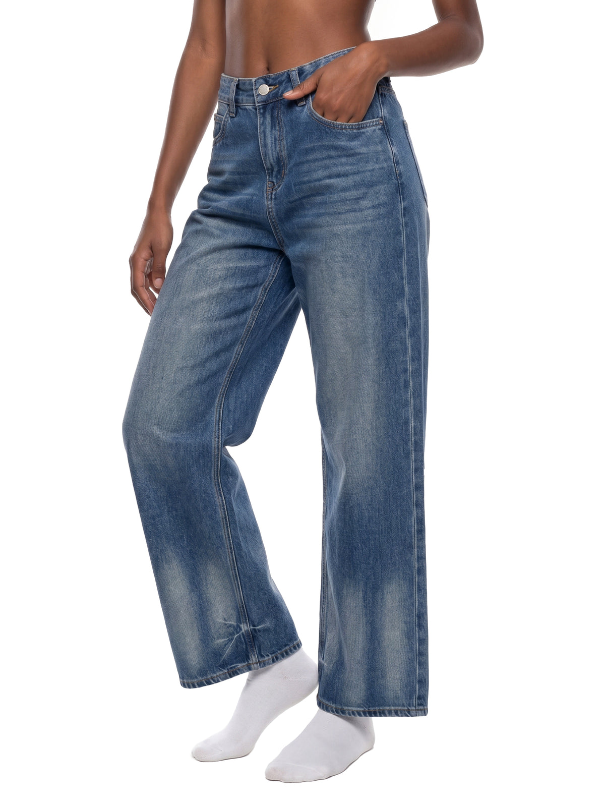 Soft Lyocell Wide Leg Jeans